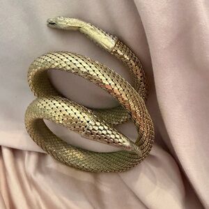 Vintage Whiting & Davis Gold Snake Bracelet